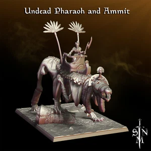 Undead Pharaoh and Ammit - Mummy Lord on Statue - Picture 1 of 2