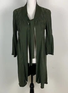 Chelsea & Violet green pleated long cardigan sz M - Picture 1 of 9