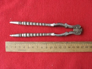 ANTIQUE ORNATE METAL REVERSIBLE Nut Cracker Victorian era hand made RARE - Picture 1 of 7