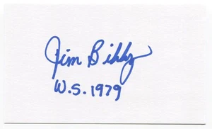 Jim Bibby Signed 3x5 Index Card Autographed St. Louis Cardinals No Hitter 1973 - Picture 1 of 2