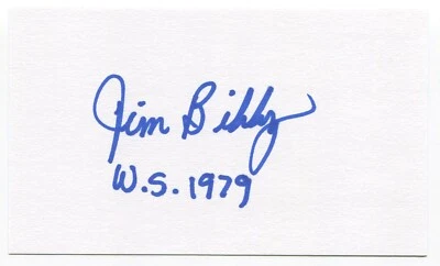 Jim Bibby Signed 3x5 Index Card Autographed St. Louis Cardinals No Hitter 1973 - Image 1 of 2