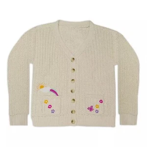 Disney Girls Encanto Madrigal Casita Embroidered Cardigan Sweater Size 11/12 - Picture 1 of 8