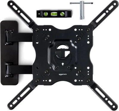 Amazon Basics Full Motion Articulating TV Monitor Wall Mount 26 to 55, Black  - Image 1 of 4