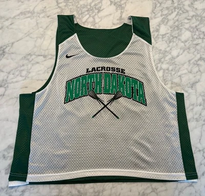 North Dakota Lacrosse Nike Reversible Jersey # 27 Small /Medium Green White Rare - Image 1 of 4