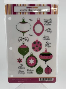 Our Craft Lounge Clear Stamps CCM055 Jolly Ornaments Christmas Seasons Greetings - Bild 1 von 2