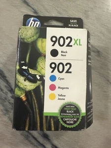 Nowe oryginalne wkłady atramentowe HP 902XL 902 czarny kolor 4PK Exp 04/2018 - Zdjęcie 1 z 6