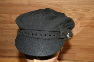 Women Newsboy Cabbie Hat Justice Classy Bling One Size Black textured - Picture 1 of 10