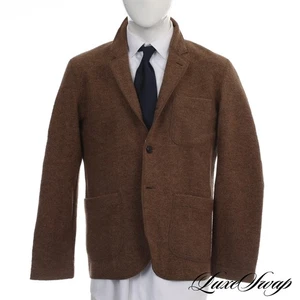 MODERN Buck Mason Granite Brown Boucle Boiled Merino Knit 3 Patch Jacket M NR - Picture 1 of 7