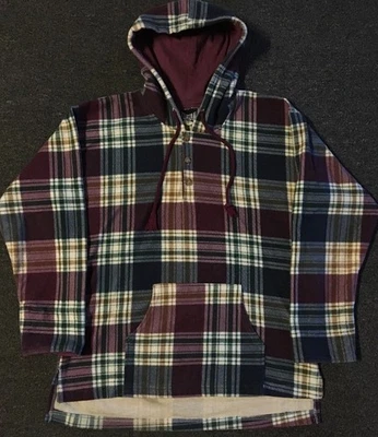 Sudadera con Capucha Henley Franela Años 90 De Colección M Surf Skate Grunge Punk Billabong Oxidada OP Y2K Foto 1 de 4