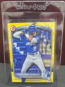 2025 Bowman Chrome Asbel Gonzalez True Yellow Bandana 1st Bowman /75 #BP-4 - Picture 1 of 6