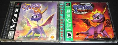 Spyro the Dragon 1 & 2 Ripto's Rage (PlayStation 1, PS1) Completo CIB Lote de 2 Foto 1 de 4