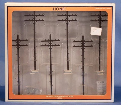 O Lionel 6-37851 Scale Telephone Poles - Pack of 6 - NEW - Image 1 of 4