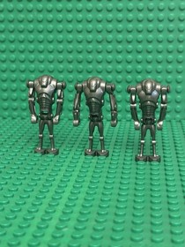 LEGO Star Wars Super Battle Droid Minifigure Pearl Dark Gray sw0092 3 Total Lot