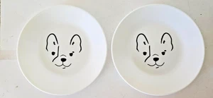 Juego de 2 platos pequeños Corelle My Best Friend Dog "French Bull Dog" 6-3/4" EE. UU. - Imagen 1 de 5