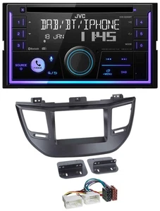 JVC MP3 USB 2DIN DAB Bluetooth CD Autoradio für Hyundai Tucson ab 15 schwarz - Bild 1 von 7