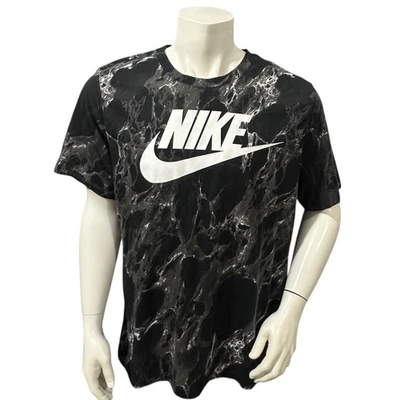 Nike Men’s Gray Black Camouflage Logo Dri-Fit Short Sleeve XL - Image 1 of 4