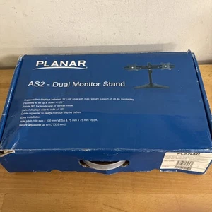 Planar AS2 Dual Monitor Stand | Black | 997-5253-00 - Open-Box - No Directions - Picture 1 of 14