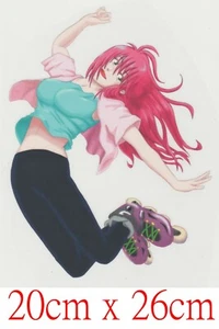 20x26cm inline skates girl iron-on creative illustration drawing artwork tw - Picture 1 of 7