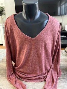 Ava & Viv Women's Collared V-Neck Pullover Sweater 2X Copper NWOT - Picture 1 of 5