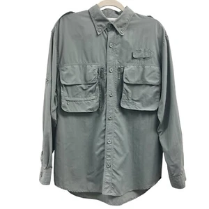 Cabela's Guidewear Mens M Button Down Long Sleeve Vented Outdoors Fishing Shirt - Imagen 1 de 5