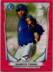 2014 Bowman Chrome #BCP8 Alberto Tirado Prospects Pink Wave Refractors #/65 #/25 - Picture 1 of 2