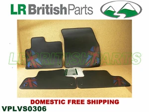 GENUINE LAND ROVER RUBBER MAT SET RANGE ROVER EVOQUE UNION FLAG VPLVS0306 - Picture 1 of 6