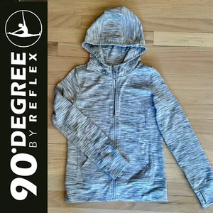 90 Degree By Reflex Youth Girls Hoodie Jacket Sizes 10 MEDIUM SILVER COMBO SD - Picture 1 of 6
