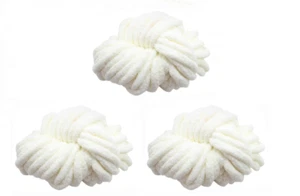 3PK Cream Chenille Chunky Yarn Jumbo Fluff Thick Knit Blanket Crochet Amigurumi - Picture 1 of 1