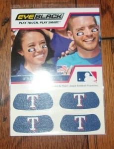 Fútbol americano Eyeblack Texas Rangers MLB 2 pares equipo de béisbol ojo de fanático tiras negras ojos - Imagen 1 de 1