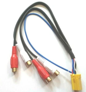 Adaptador Mini ISO AUX 4 Chinch Cable Blaupunkt VDO Para VW Audi Seat Skoda Ford - Imagen 1 de 24