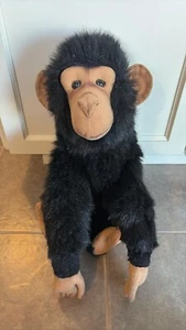Vintage Hansa Black Chimpanzee Plush 20" - Picture 1 of 3