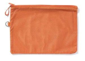 MUJI Polyester Double Zipper Case Large 19 x 27 cm Orange - Picture 1 of 5