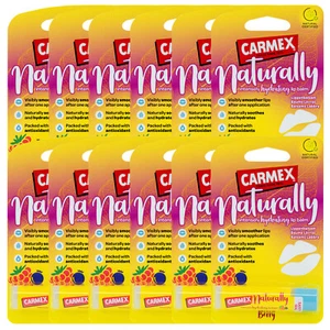 12 x Carmex NATURALLY Berry Lip Balm Natural Hydrating Moisturising Stick 4.25g - Picture 1 of 4