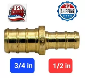 10 PIEZAS ACOPLAMIENTO REDUCTOR RECTO MONTAJE PEX 3/4" X 1/2" (SIN PLOMO) - Imagen 1 de 1