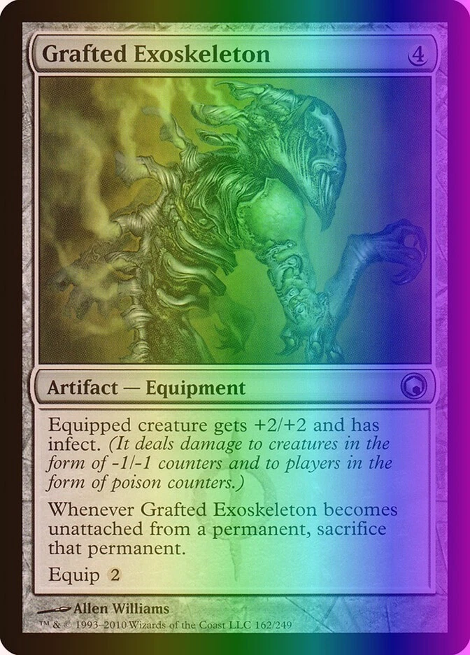 MTG Magic the Gathering Grafted Exoskeleton (162/259) Scars of Mirrodin LP FOIL - Image 1 of 1
