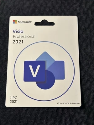 Microsoft Visio 2021 professional Sealed Card 1 User Retail New Lifetime - Image 1 of 2