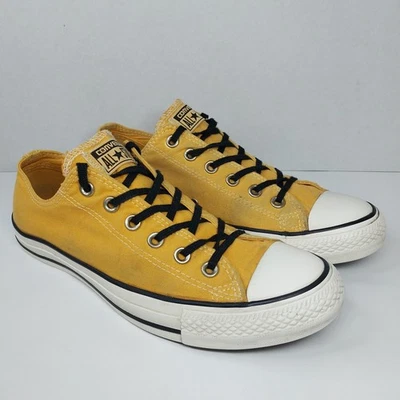 Sapatos de lona Converse All Stars feminino tamanho 10 amarelo escuro cano baixo skatista - Imagem 1 de 4
