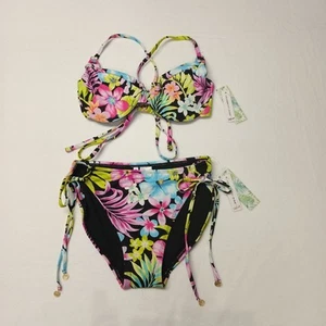 Celebrity Pink Swim Tropical Dream Top And Bottom Set Women's Size L (11-13) NWT - Picture 1 of 5