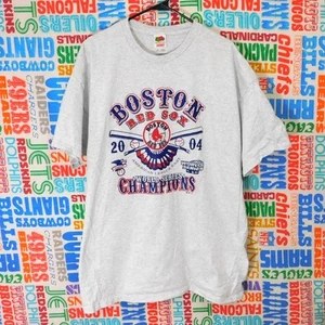 Vintage Boston Red Sox 2004 World Series Champions T Shirt Size 2XL Half Roundel - Picture 1 of 4