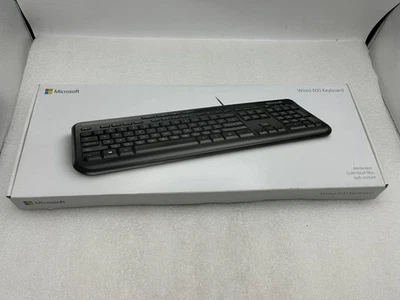 NEW Microsoft Wired Keyboard 600 Black (Model 1576) Factory Sealed FREE S/H - Image 1 of 4