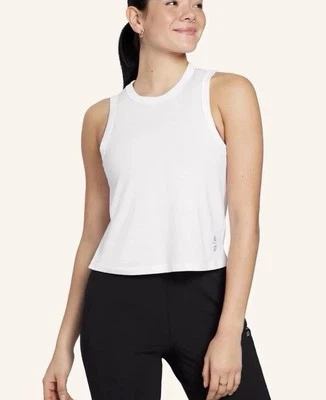 Lululemon x Peloton Classic Fit Cotton Blend Tank Top White Size 6 NWT Athletic - Image 1 of 4