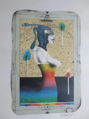 Paul Wunderlich "Circe" Lithographie in Farben 1975  - Bild 1 von 2