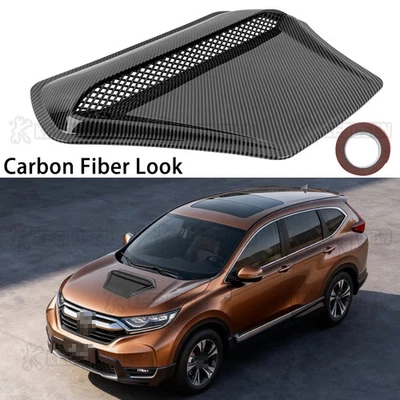 Carbon Look Air Flow Intake Hood Scoop Vent Bonnet Cover For Honda CR-V 23-26 - Image 1 of 4