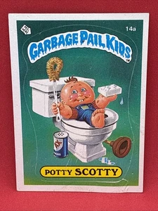 POTTY SCOTTY 14a 1* Garbage Pail Kids 1985 Series 1 OS1 Matte GPK - Picture 1 of 3