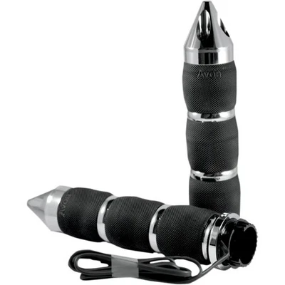 Empuñaduras térmicas Avon con amortiguación de aire - Cromo motocicleta bicicleta de calle 0631-0205 Foto 1 de 4