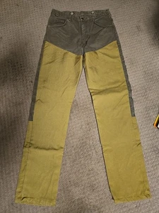 Wrangler Pro Gear brush guard pants mens 36×32 army green canvas rugged workwear - Picture 1 of 11