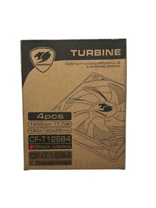 NUEVO Ventilador de Estuche Turbina Cougar CF-T12SB4 1200rpm 3 Pines 120MM (4 piezas) - Imagen 1 de 4
