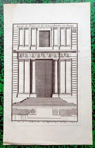 XVIII ème- Dépt 78 - Belle Gravure All. Entrée du Château de Clagny PL XLII 1719 - Imagen 1 de 1