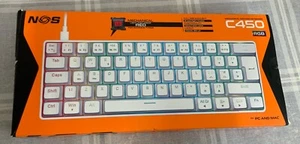 Nos C450 Mechanical RGB Mini Pro Gaming Keyboard Wired White - Picture 1 of 1