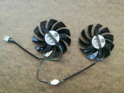 Pair Fans Cooler Fan For MSI GTX 480 465 460 GTX 560 570 PLD08010S12HH 75mm - Image 1 of 2